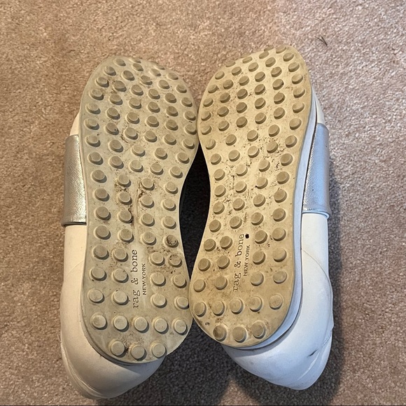 Rag and Bone Dylan Silver Metallic Athletic Shoe Sneaker 9.5 - Picture 11 of 14